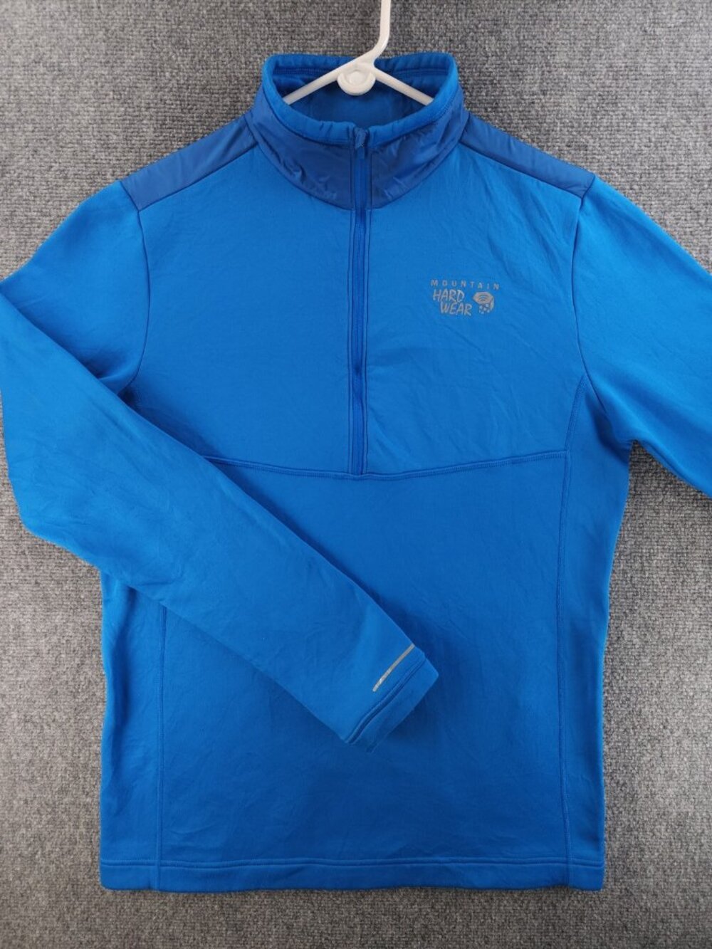 Mountain Hardwear Pullover Medium Blue Stretchy Men 1/2 Zip Long Sleeve Jacket
